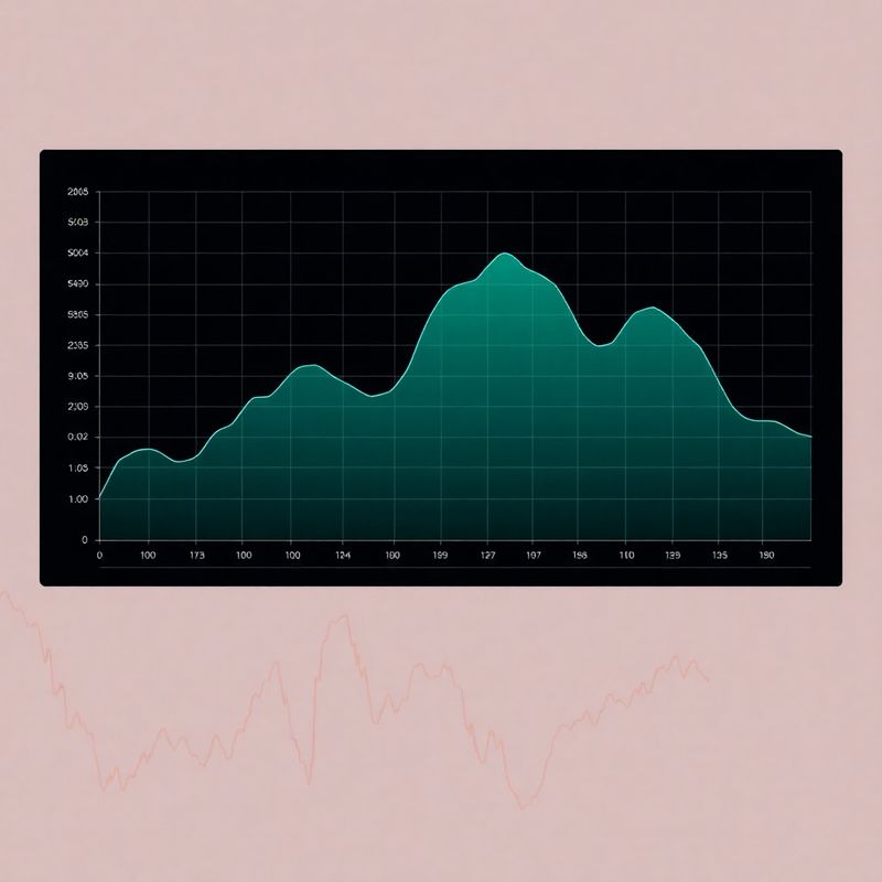 Equity curve chart with drawdown bands on a dark clean-tech dashboard