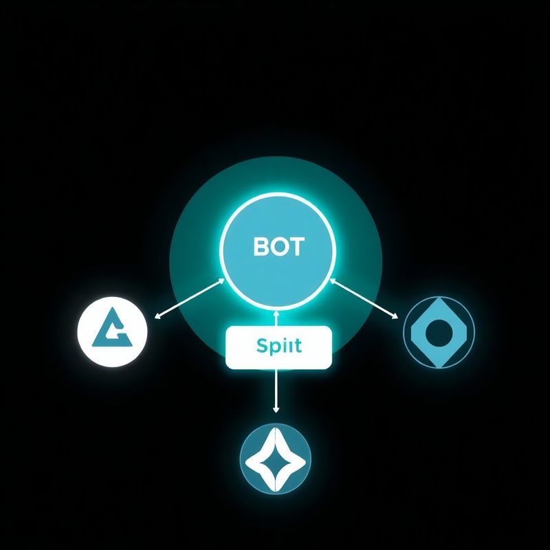 Diagram of a bot server connected via API lines to four broker nodes