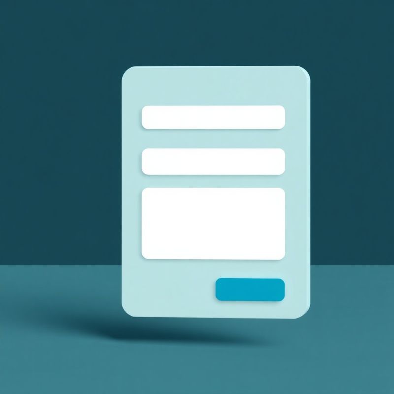 Illustrated contact form floating on a teal gradient background